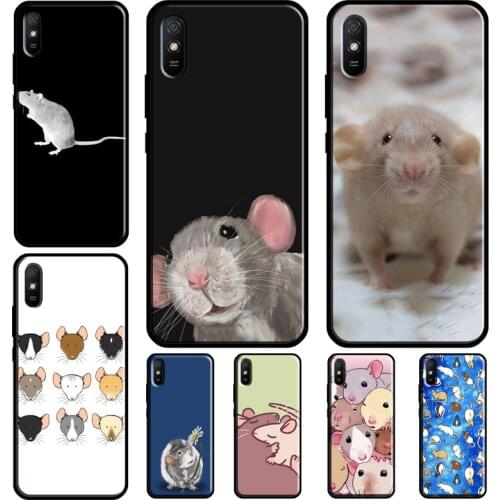 The Peeking Rat Cute Cartoon Case For Redmi Note 10 Pro Cover For Redmi Note 9 8 Pro 8T 9S Coque For Redmi 9C 9A 9T 8A 7A