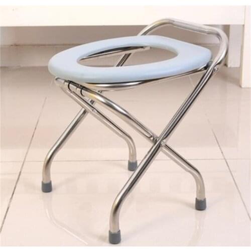 Folding pregnant woman Bath stool Skidproof potty chair Older Commode chair