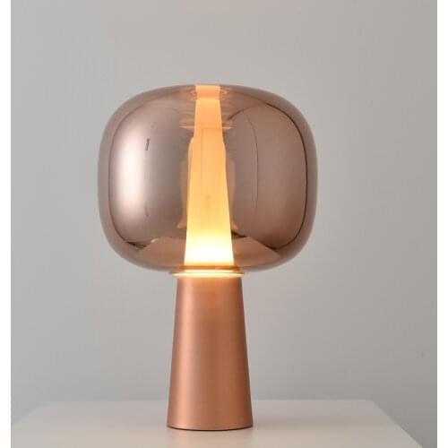 Modern Glass Ball Table Lamps for Bedroom Living Room Bedside Lamp Nordic Study Led Desk Light Fixtures Industrial Home Decor