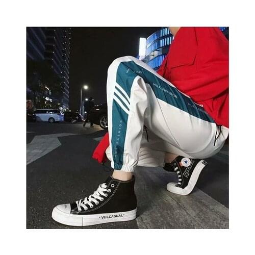 2020 Hip Hop Sports Leggings Mens Thin for Autumn and Winter Capri Loose Pants Hip Hop Cargo Pants Men