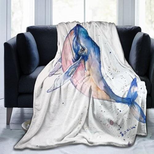 Whale super soft flannel blanket childrens bed sheet baby bag sofa bedding and Duvet Cover