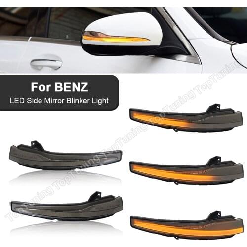 2X For Mercedes Benz C S E W205 W222 C217 W213 C238 GLC W221 X253 C253 CLS C257 LED Dynamic Side Mirror Light Turn Signal Lamp