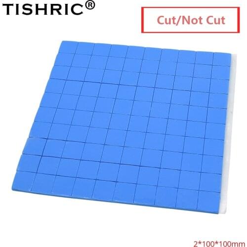 TISHRIC Cut/Not Cut Thermal Pad For GPU CPU Cooler 2*100*100mm Chips Sinks Cooling Radiator Graphics Cards Soft Thermal Gasket
