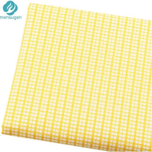 Fabric Meter Yellow Lattice design Cotton Fabric for Girls Dresses Baby Crib bed sheet Pillow Case Blankets Sewing Cloth