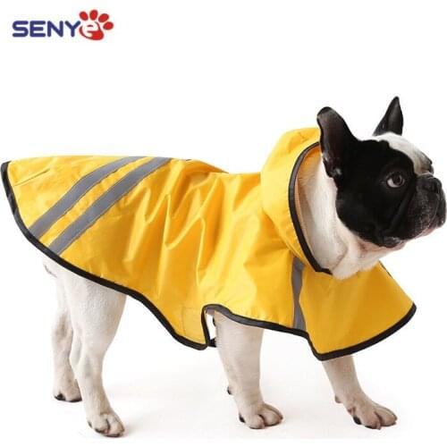 Waterproof Dog Raincoat Reflective Pet Clothes Hooded Rain Jacket For Small Medium Large Dog teddy Labrador Dog Raincoat Clothes