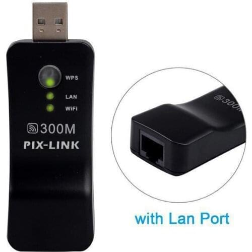 Wifi Adapter Wireless Usb Universal 300mbps Port Ethernet Network Bridge Repeater