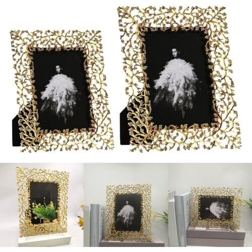 Gold Picture Frame, Contemporary Photo Frame Wall Mount or Table Top, Elegante Collection