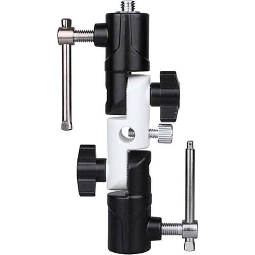 1/4-3/8 Inch Flash Shoe Swivel Umbrella Light Stand Conversion Screw Adapters Bracket U Type DSLR Camera Accessories