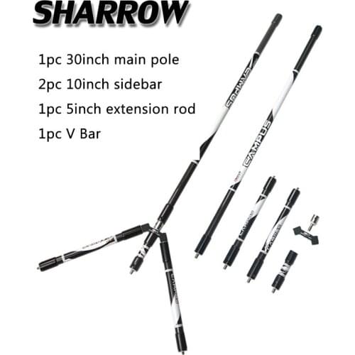 1Set Archery Carbon Stabilizer System Balance Rod Recurve Compound Bow Damping Competition Shooting Hunting Accessories