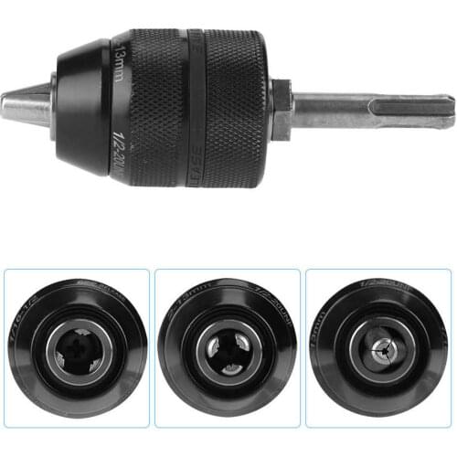 2-13mm Keyless Chuck Metal Chuck Adapter Keyless Lathe Chuck Converter for Electric Hammer