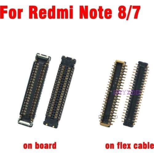 2pcs 40Pin LCD Display FPC Connector On Board Motherboard For Xiaomi Redmi Note8pro Note 8 7 Pro Note 7 8 Screen Plug Flex