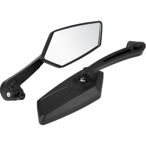2 pcs / Set Motorcycle Black L-bar & R-Bar Retro Side Rearview Mirror