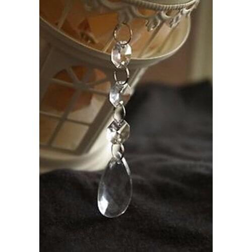 30pcs/lot Diamond Acrylic Hanging Crystals Chandelier transparent Acrylic crystal teardrop bead garland wedding party decoration