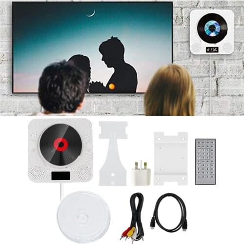 Bluetooth CD Player Wall Mounted Audio Boombox USB AUX Input UK Plug 220V