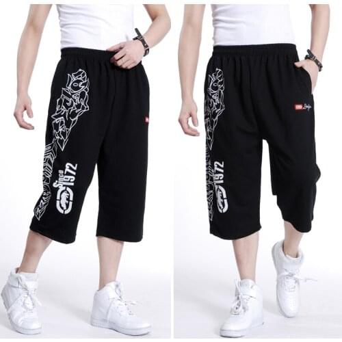 2020Summer Mens aesthetic Cargo Harem Shorts Cotton Loose sweatpant Mens Calf-Length hip hop Man joggers Slacks Trousers 6xl