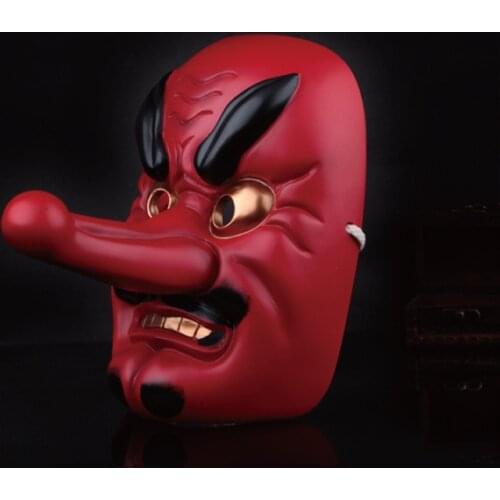 Japanese restaurant wall hanging decorative resin mask Noh drama mask home shop hotel decoration