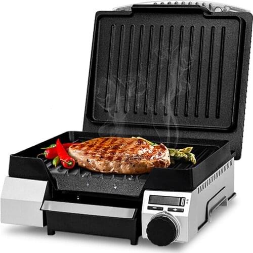 Electric Non-stick Pan Griddles Professional Stainless Steel Housing Steak Machine Cooking Frying Pan