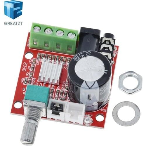 GREATZT 12V Mini Hi-Fi PAM8610 Audio Stereo Amplifier Board 2X10W Dual Channel D Class Lowest Price