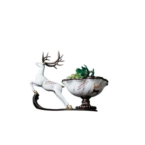 Ceramics Animal The deer Porcelain Ornaments Fruit bowl Desktop Decoration Gift
