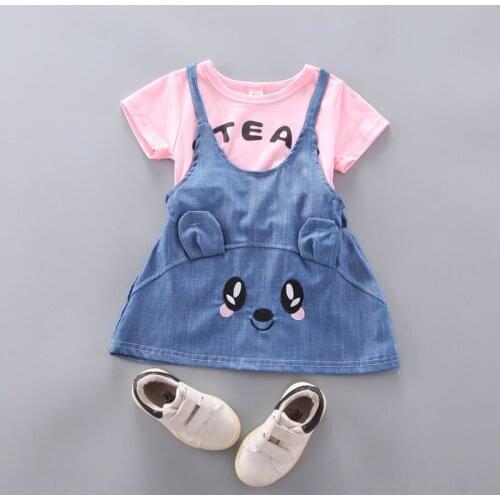 2021 Baby Girls Boys Clothing Toddler Casual SHORT Sleeve Infant Clothes Suits T Shirt Overalls 2Pcs/Sets Kids Children Costume