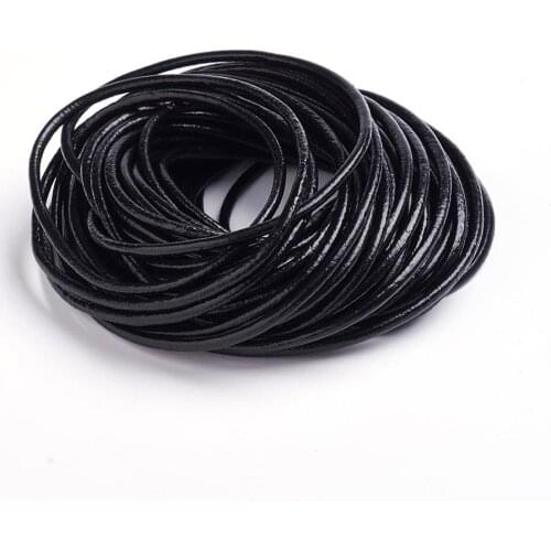 10m 2.5mm Genuine Cow Leather Round Cord for Jewelry Making DIY Bracelet Necklace