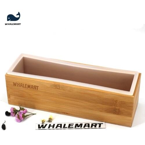 Soap Loaf mold silicone liner with Bamboo wood box 1.4L Big size New Patented product for soap making supplies