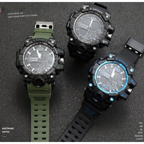 Mens Sports Electronic Wrist Watches s shock Digital Watch Male Stopwatch Wall Clock with Date Day Shockproof Gshock Watch-Men