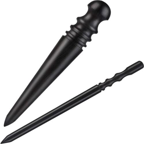 Imzay 2 Pcs Leather Edge Burnisher Tool Set Sandalwood Leather Craft Edge Tapered Wood Slicker Slim Edge Tool for Professional