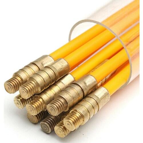 4mm 33cm Wire Threader Guide Device Home Improvement Connectable Fiberglass Fish Tape Set Electric Cable Puller Push Snake Wall