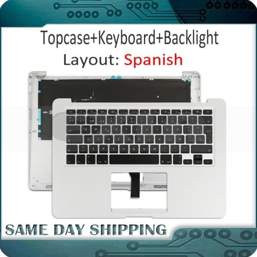 NEW for MacBook Air 13" A1466 Spanish Spain SP Top Case Topcase Palm Rest with Keyboard 2013 2014 2015 Year 661-7480 069-9397