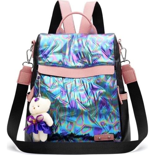 New Fashion Casual Pu Women Anti-theft Backpack High Quality Black Backpacks Female Large Capacity Travel Shoulder Bag LWJ007