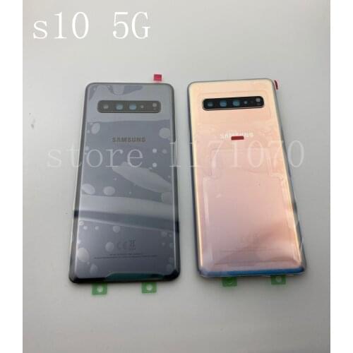 Original For Samsung Galaxy S10 5G G977 G977F G977B 5G version Battery cover Back cover S10 Rear glass screen Rear Glass case