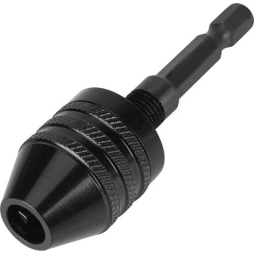 1/4in Hex Shank Keyless Chuck Collet Adapter Capacity 0.8-8mm for Electric Screwdriver Drill Power Tool Chuck