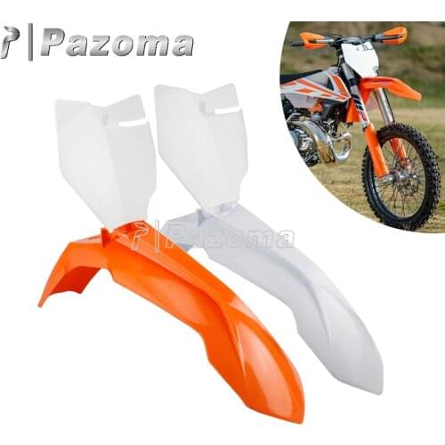 Dirt Bike Front Mudguard Number Plate For XC XC-W XCF-W SX SX-F 125 150 200 250 300 350 500 EXC EXC-F Enduro Plastic Fender