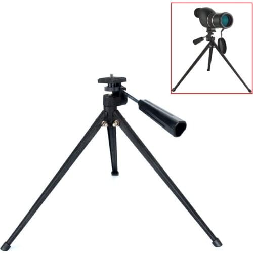 Portable Telescope Tripod for Monocilar Binocular Spotting Scope Black Shockproof Tabletop Metal Tripe Stand with 1/4inch Screw