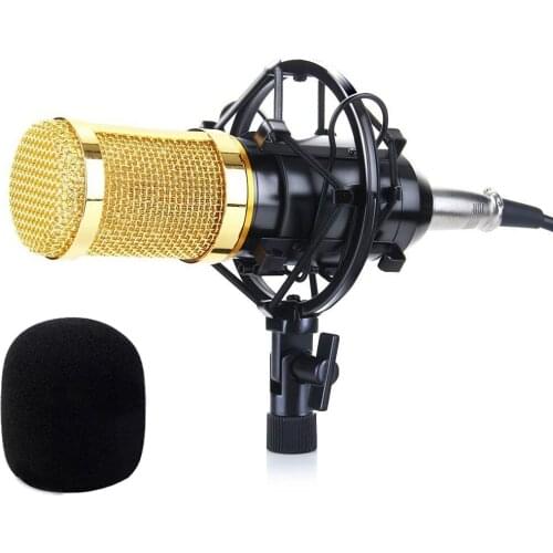 Wired Professional BM 800 bm800 Condenser Microphone Sound Recording mic with Shock Mount for Radio Braodcasting Singing