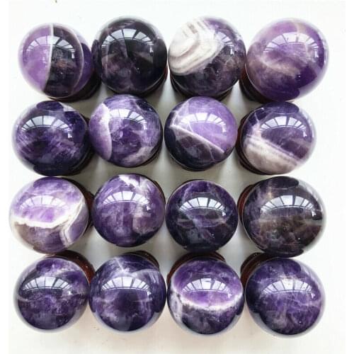 Dropshipping 1pc Natural Dream Amethyst Quartz Sphere Cluster Crystal Ball Healing Decoration Natural Quartz Crystal Sphere Ball