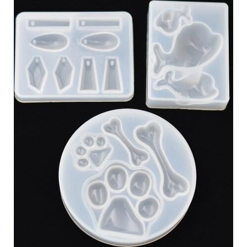 Silicone Mold dolphin bone stone bear pendant Resin Silicone Mould handmade DIY Jewelry Making epoxy resin molds