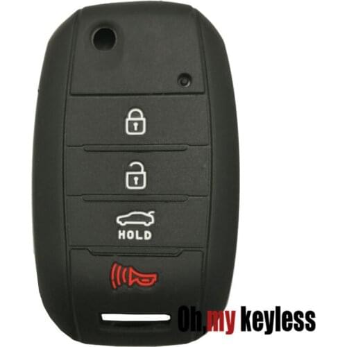 Silicone Flip Key Fob Remote Key Cover Protector Keyless Entry Case for Kia Sorento Sportage Rio Soul Forte Optima Carens