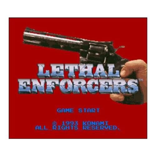 Lethal Enforcers NTSC Version 16 Bit 46 Pin Big Gray Game Card For USA Game Players