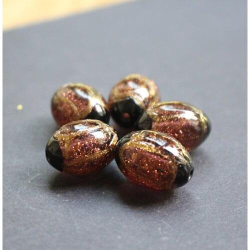 10pcs/lot 17*11mm Oval shape glass lampwork beads Light Purple color charm beads wholesale high quanlity