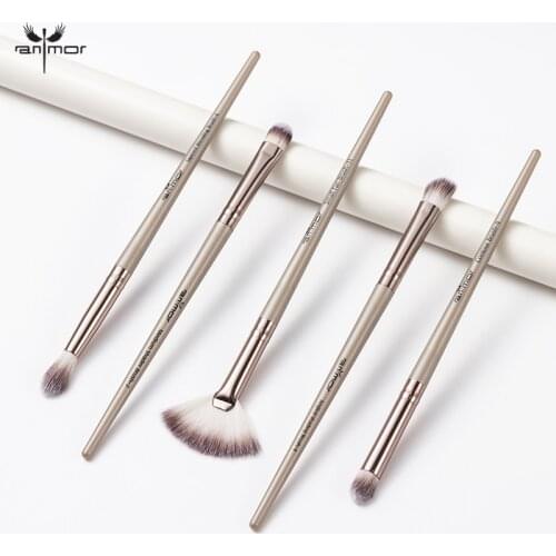 Anmor Eye Shadow Make Up Brushes Set Professional Highlighter Eyeshadow Blending Fan Brush For Makeup Pincel Maquiagem