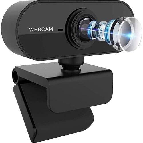 1080P Web Camera, HD Webcam with Microphone & Privacy Cover, Plug and Play USB Camera for Skype/Video Calling/Conferencing