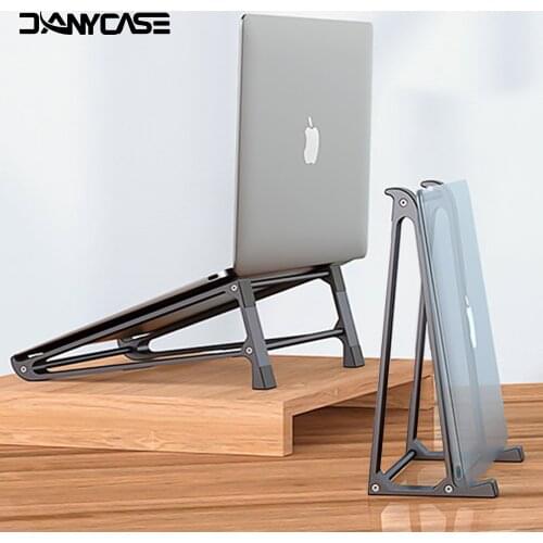 2 In 1 Aluminium Alloy Vertical Storage Laptop Stand Desktop Tablet Holder Desk Mobile Phone Stand For IPad Macbook Pro Notebook