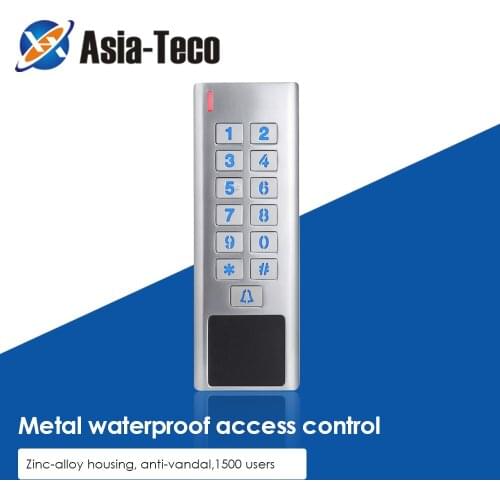 Waterproof IP67 Zinc-alloy RFID Door Access Control Reader 2000 Users WG input output Access Control Outdoor use with doorbell