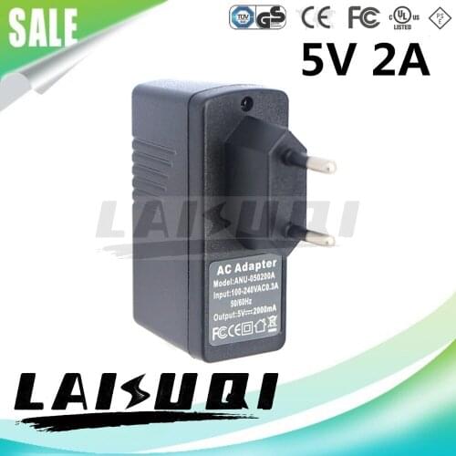 10pcs 5V 2A USB AC/DC Power Adapter EU Plug Charger Supply 5V2A for Mobile Phone Other LAISUQI new arrival hot sale
