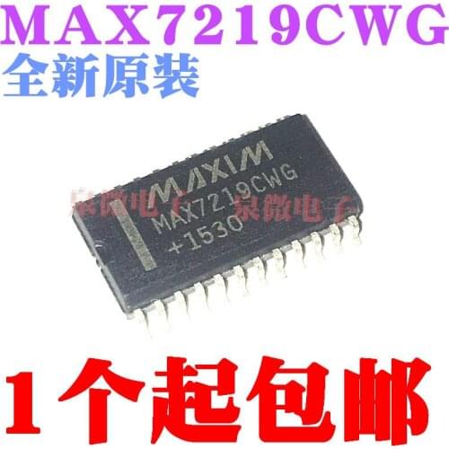 15 pçs/lote MAX7219CWG MAX7219 SOP24