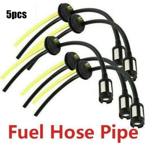 5 Pcs Petrol Strimmer Fuel Hose Pipe W/ Tank Filter Assembly Grommet Spare Parts For Carburetor Garden Tool Parts