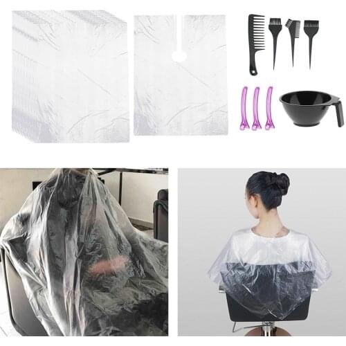 50pcs Hairdressing Capes Barber Shop Shampoo Hair Styling Dyeing Apron