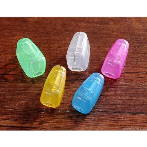 500Set Portable Travel Toothbrush Head Toothbrush Case Protective Caps Health Germproof Toothbrushes Protector 5pcs / set